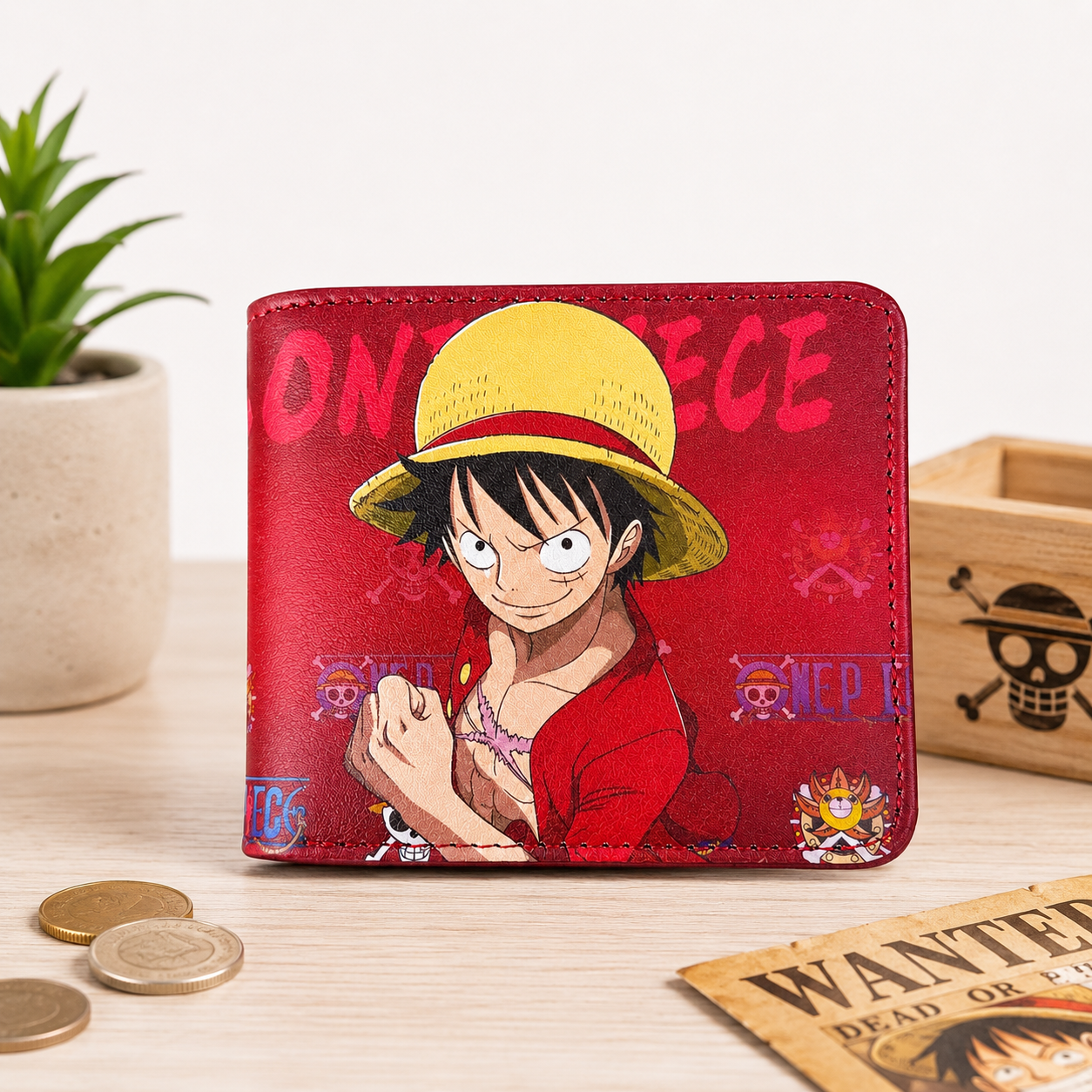 Billetera Luffy One Piece Cuero PU