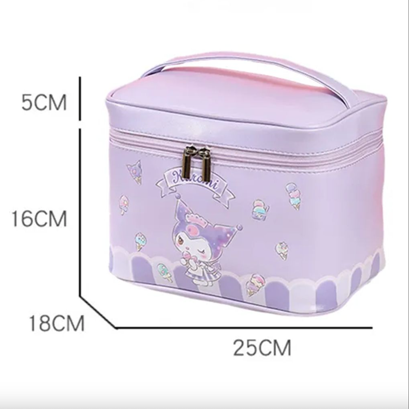 Neceser Cuero PU Sanrio Kuromi 25x18x16cm