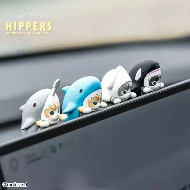 Pack de 2 Mini Figuras Decorativas Estilo Hippers Mofusand