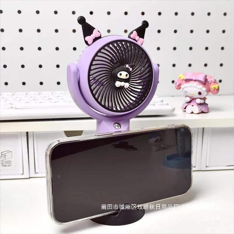 Mini Ventilador Portátil Kuromi con Spray