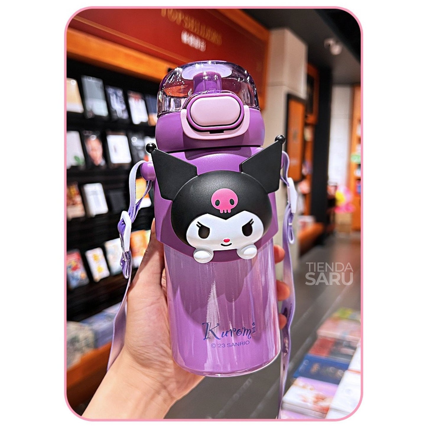 Termo de Acero Inoxidable Sanrio 3D Kuromi 460 ml