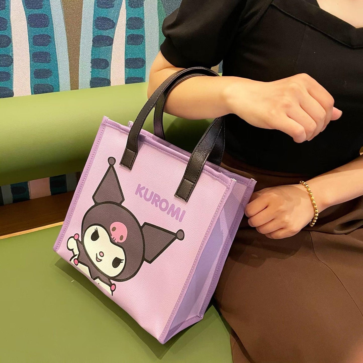 Bolso Kuromi Tote Bag Cuero PU