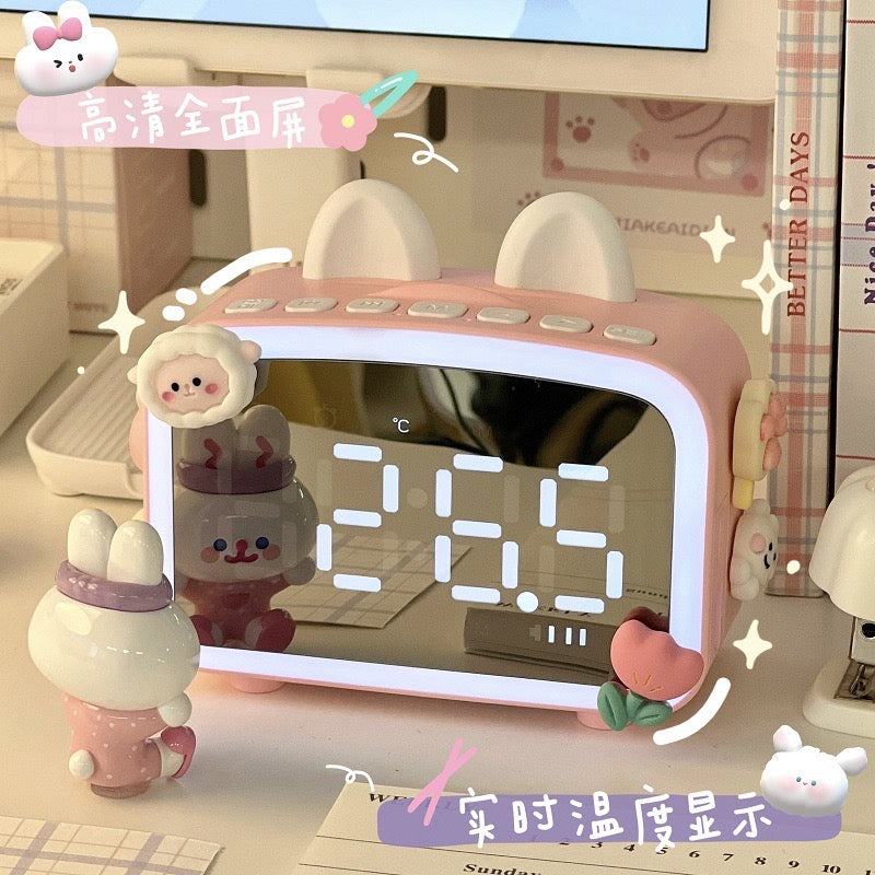 MINI BLUETOOTH SPEAKER ALARM CLOCK KITTY