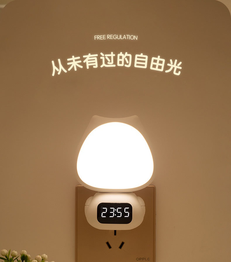 Digital Kitten Clock Lamp
