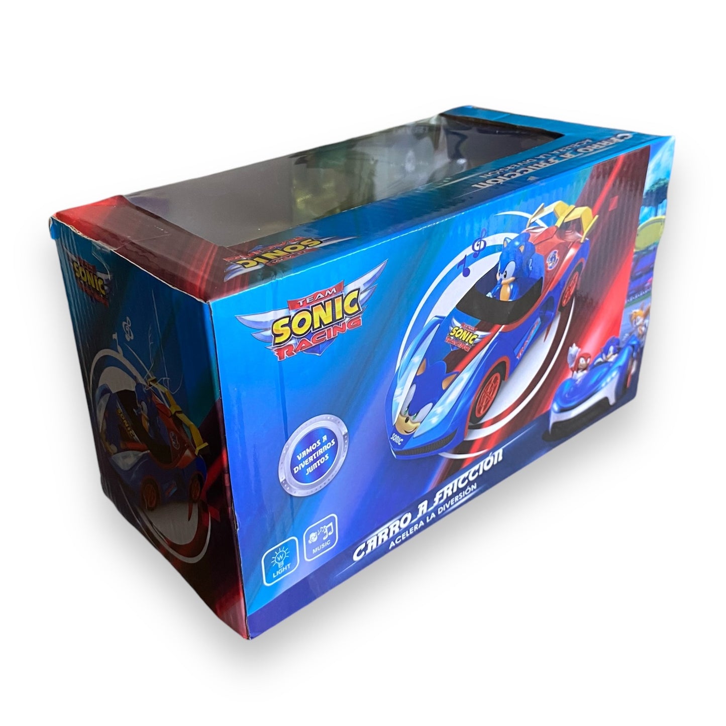 SONIC FRICTION CAR WITH LIGHTS AND SOUND