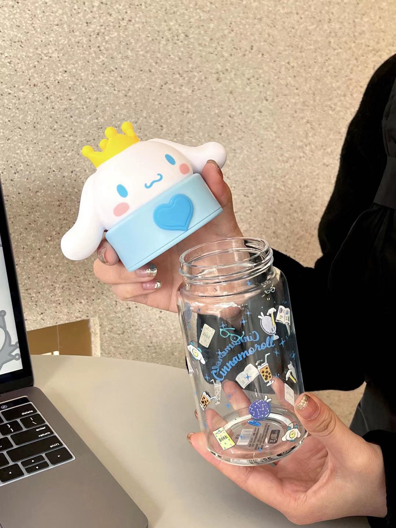 Botella de Vidrio Sanrio 3D Cinnamoroll β 360 ml