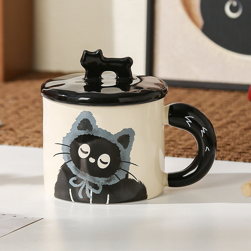 Taza de Cerámica Gato Colección Invierno 400 ml