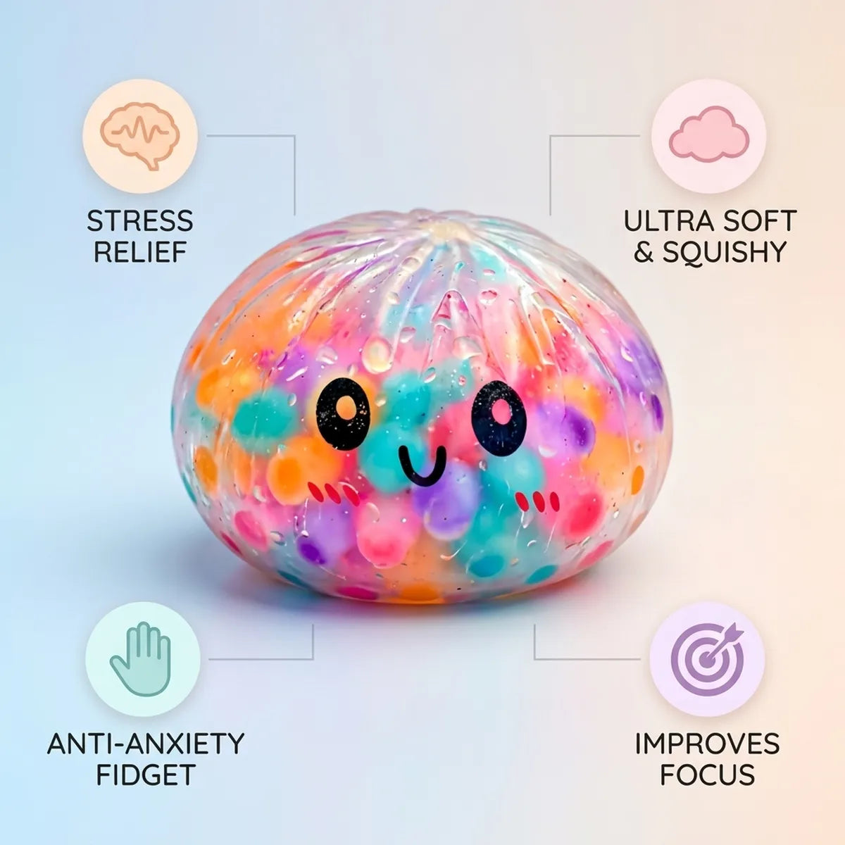 Squishy Dumpling con Luces LED 8.5 cm
