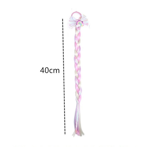 Trenza Postiza para Niñas con Mariposa – 40 cm