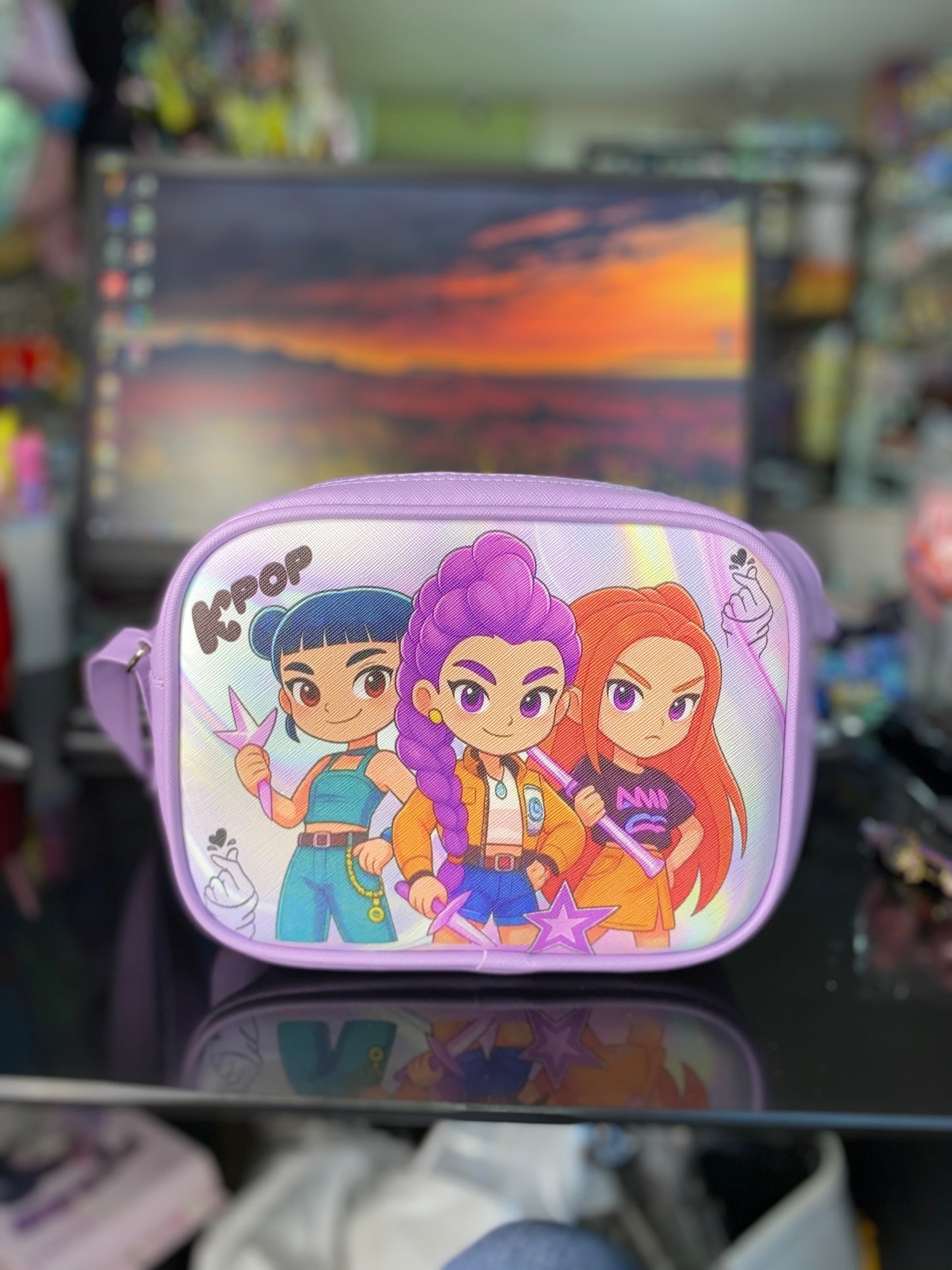 Morral Guerreras KPop Cuero PU con Correa de Hombro