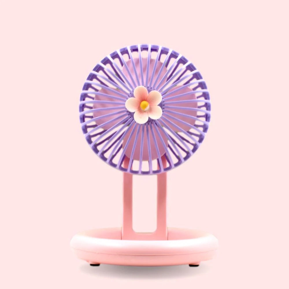 Mini Ventilador Portátil de Escritorio Estilo Flor