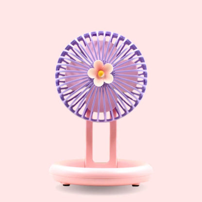 Mini Ventilador Portátil de Escritorio Estilo Flor