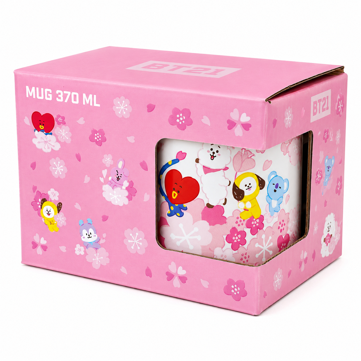 Taza de Cerámica BT21 Line Friends Cherry Blossom Breeze 370 ml