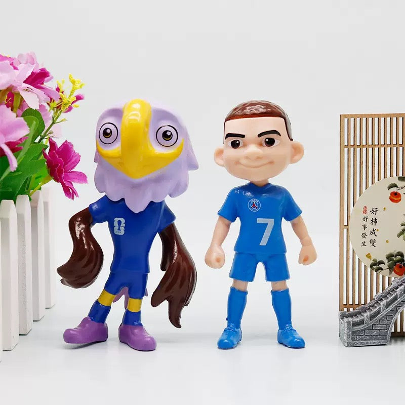 Set de 6 Figuras de PVC Mundial 2026 Messi Ronaldo Mbappé