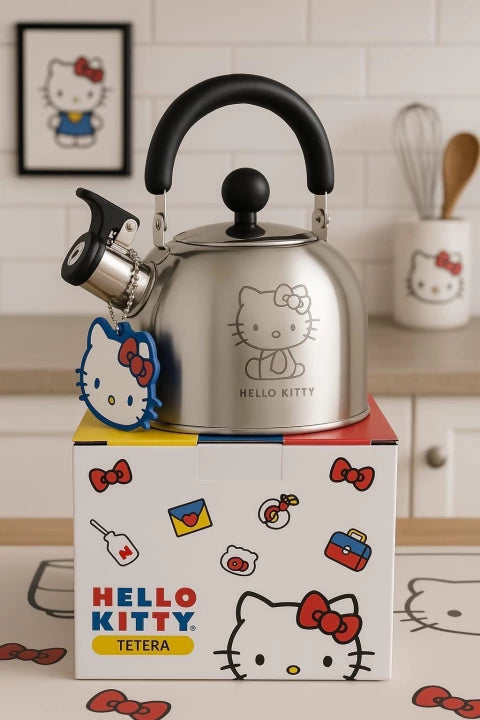 Tetera Hello Kitty Original Sanrio 2L de Acero Inoxidable con Caja de Regalo