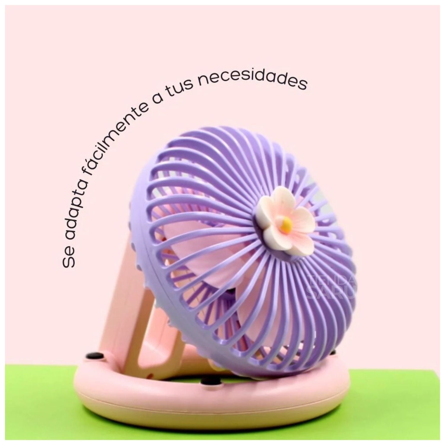 Mini Ventilador Portátil de Escritorio Estilo Flor