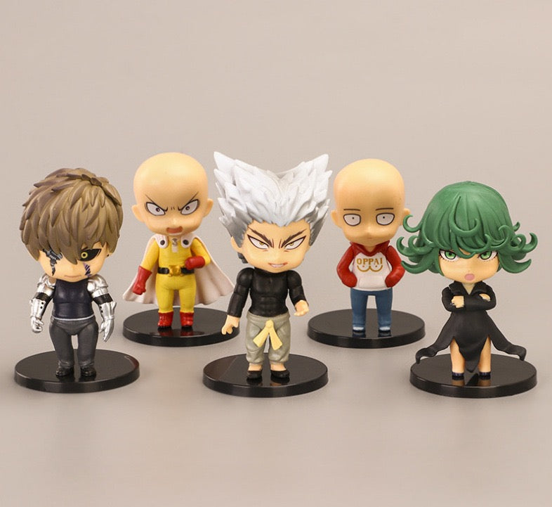 Set de 5 Figuras Anime One Punch Man Estilo Chibi PVC