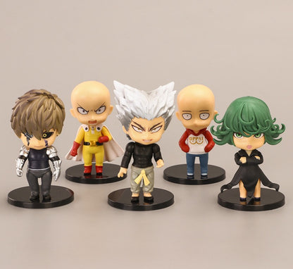 Set de 5 Figuras Anime One Punch Man Estilo Chibi PVC