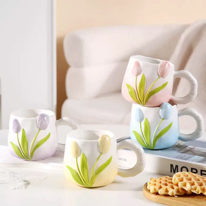 Taza de Cerámica Tulipán 450 ml