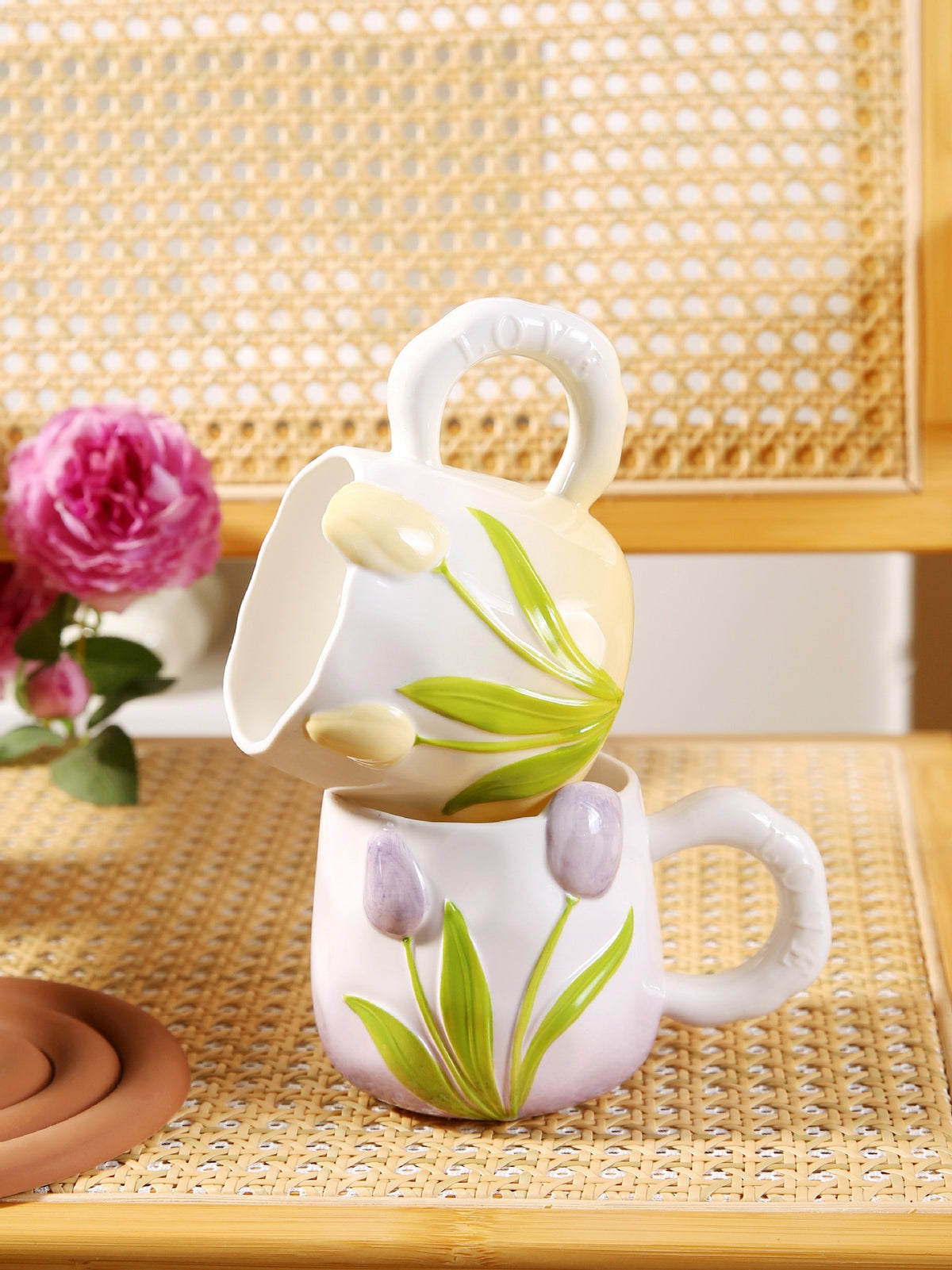 Taza de Cerámica Tulipán 450 ml