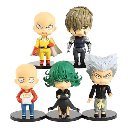 Set de 5 Figuras Anime One Punch Man Estilo Chibi PVC