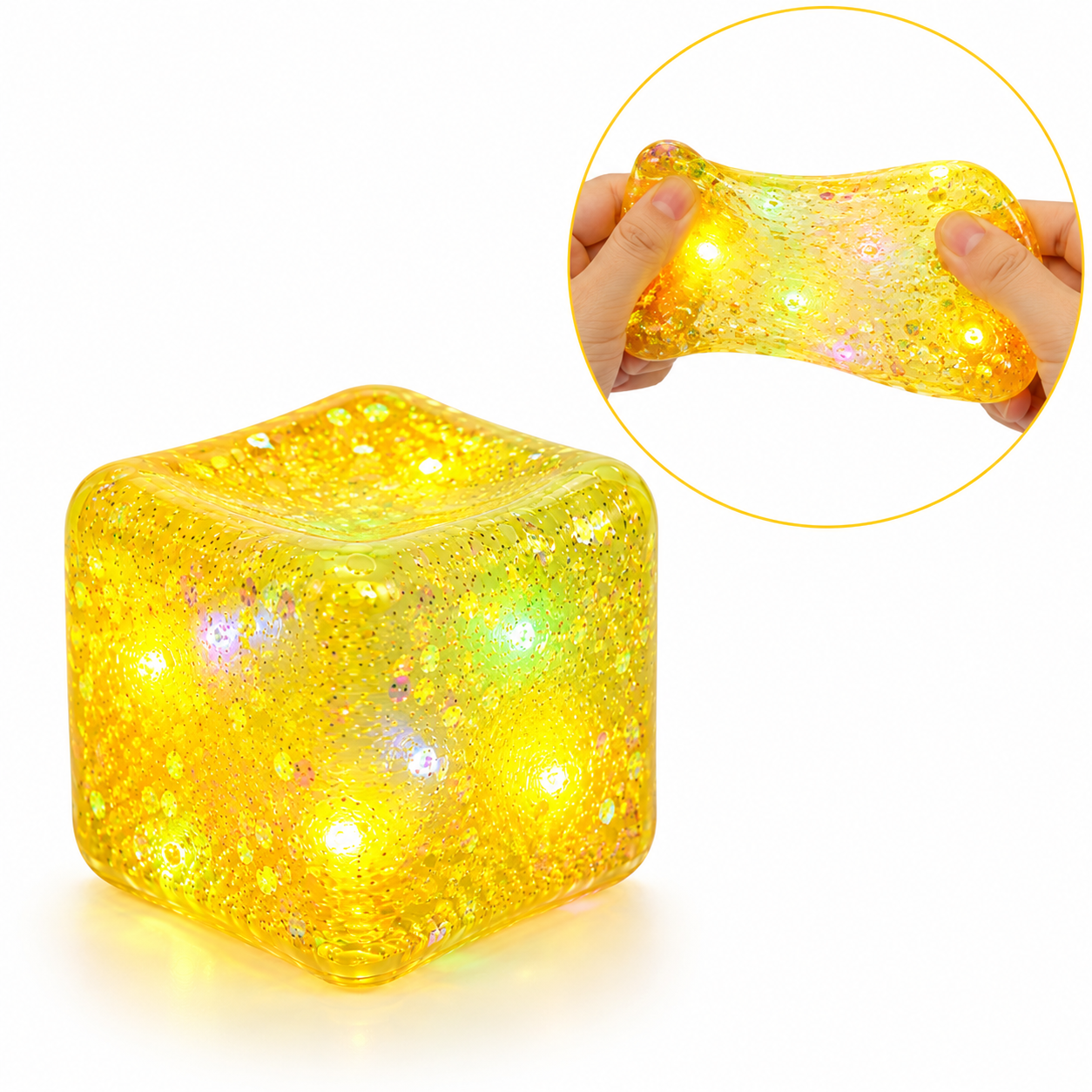 Squishy Cubo con Luces LED