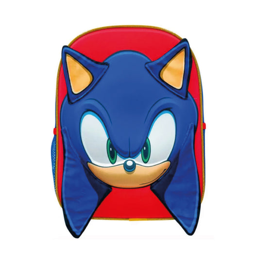 Sonic 3D Hooded Backpack for Boys – Size A4 | SCOOL