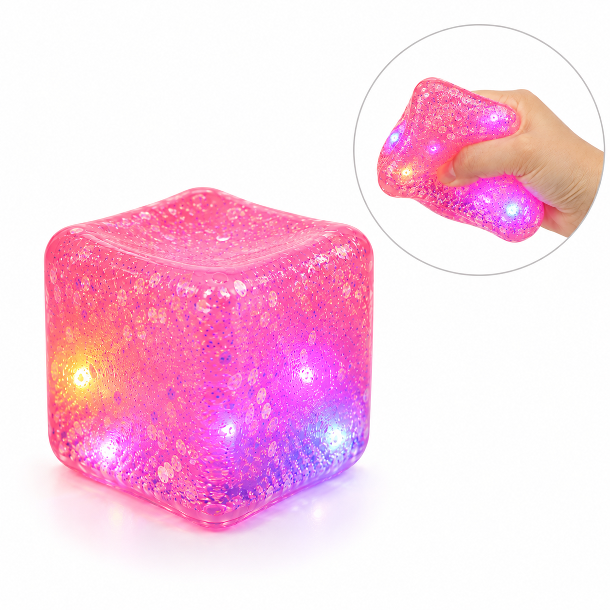 Squishy Cubo con Luces LED