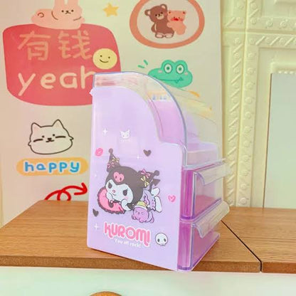 Mini Organizador Kawaii Sanrio de Plástico con Cajones Acrílicos