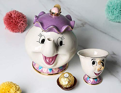 Set de Tetera Mrs. Potts y Taza Chip – La Bella y la Bestia