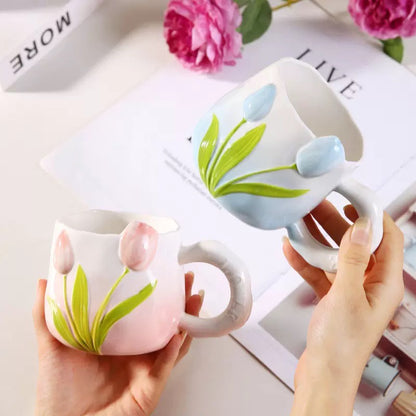 Taza de Cerámica Tulipán 450 ml