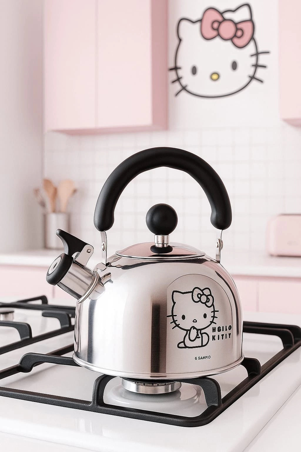 Tetera Hello Kitty Original Sanrio 2L de Acero Inoxidable con Caja de Regalo