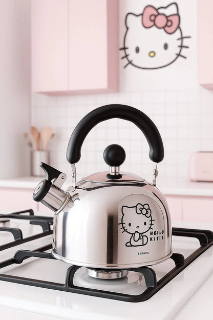 Tetera Hello Kitty Original Sanrio 2L de Acero Inoxidable con Caja de Regalo