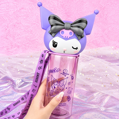 Botella de Plástico Kuromi 3D – 560 ml