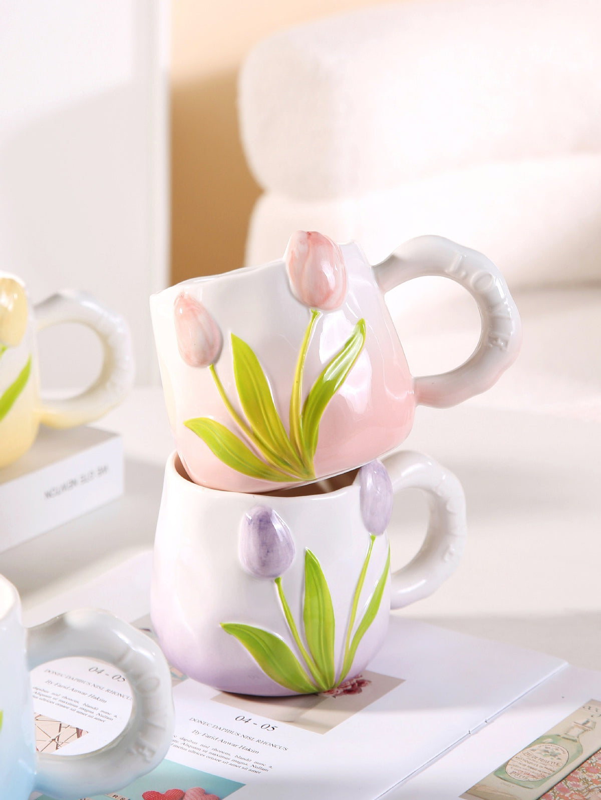 Taza de Cerámica Tulipán 450 ml