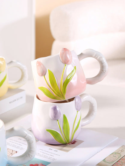 Taza de Cerámica Tulipán 450 ml