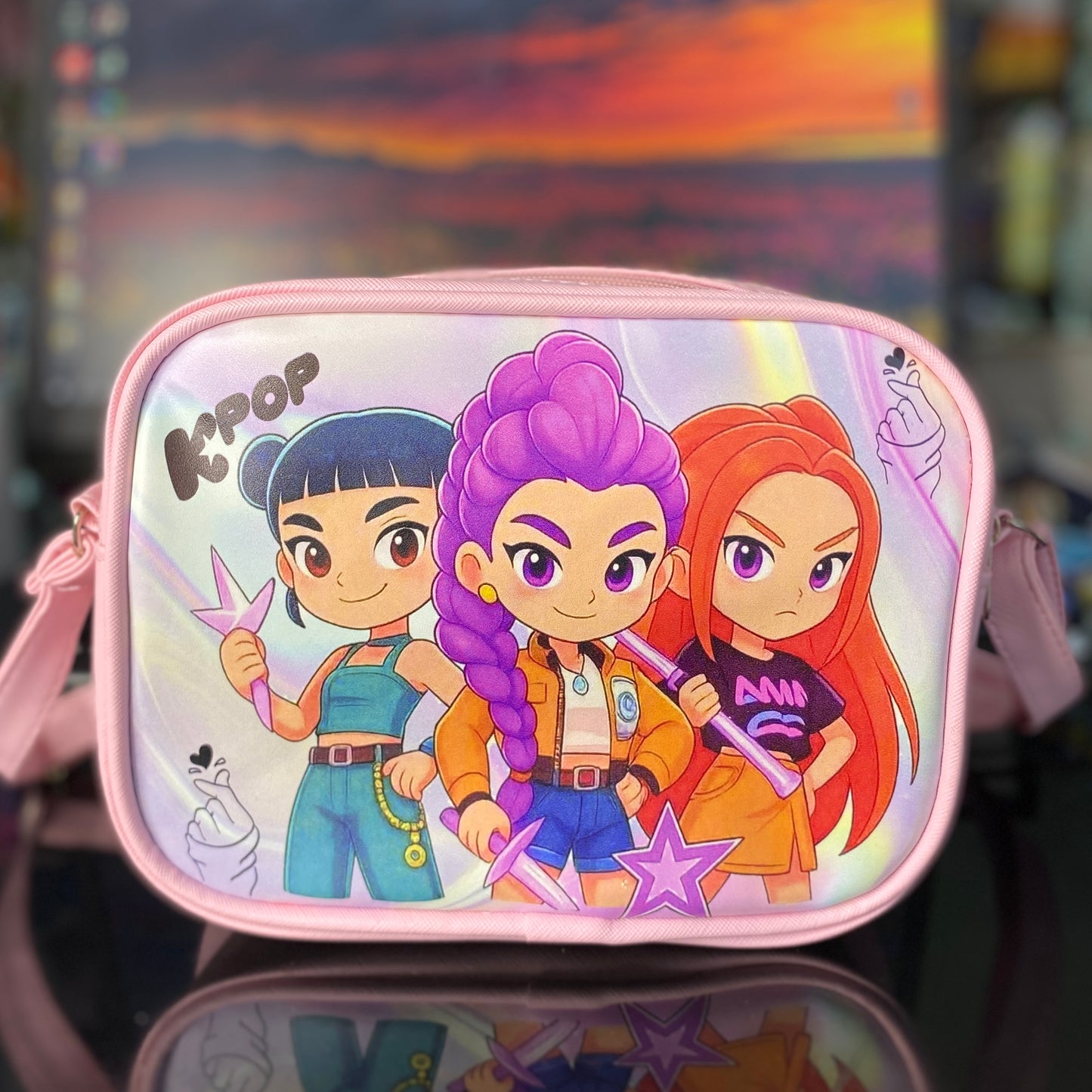 Morral Guerreras KPop Cuero PU con Correa de Hombro