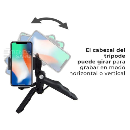 Kit de Grabación de Video 3 en 1 – Micrófono, Trípode y Luz