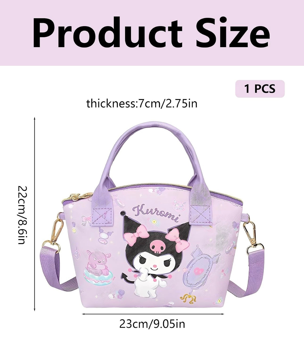 Cartera de Cuero PU Kuromi