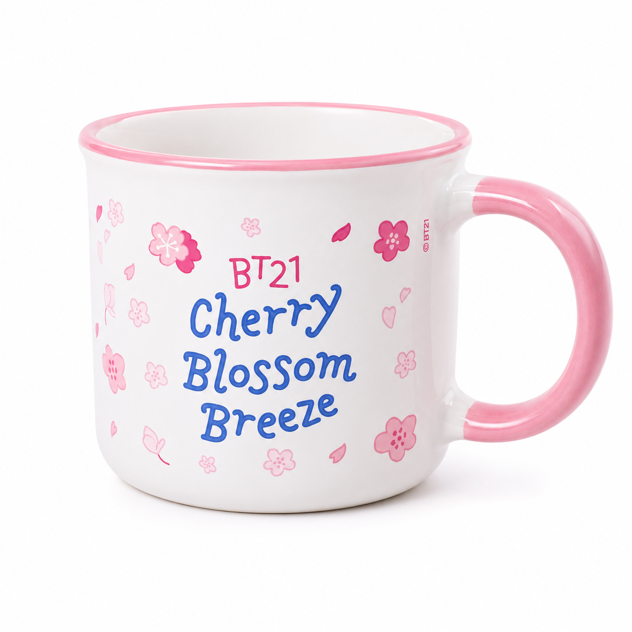 Taza de Cerámica BT21 Line Friends Cherry Blossom Breeze 370 ml