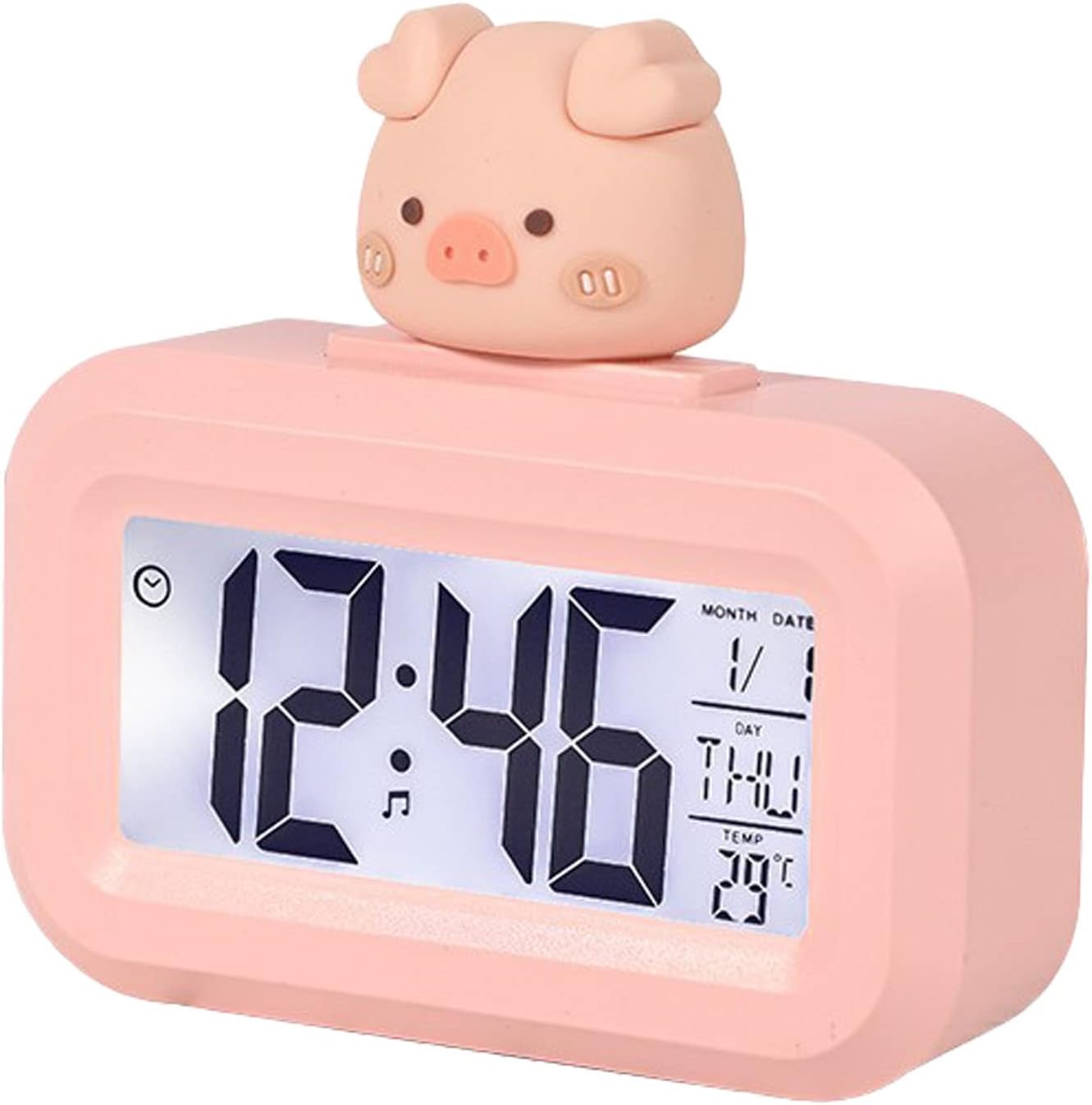 RELOJ DESPERTADOR CERDITO - ROSADO