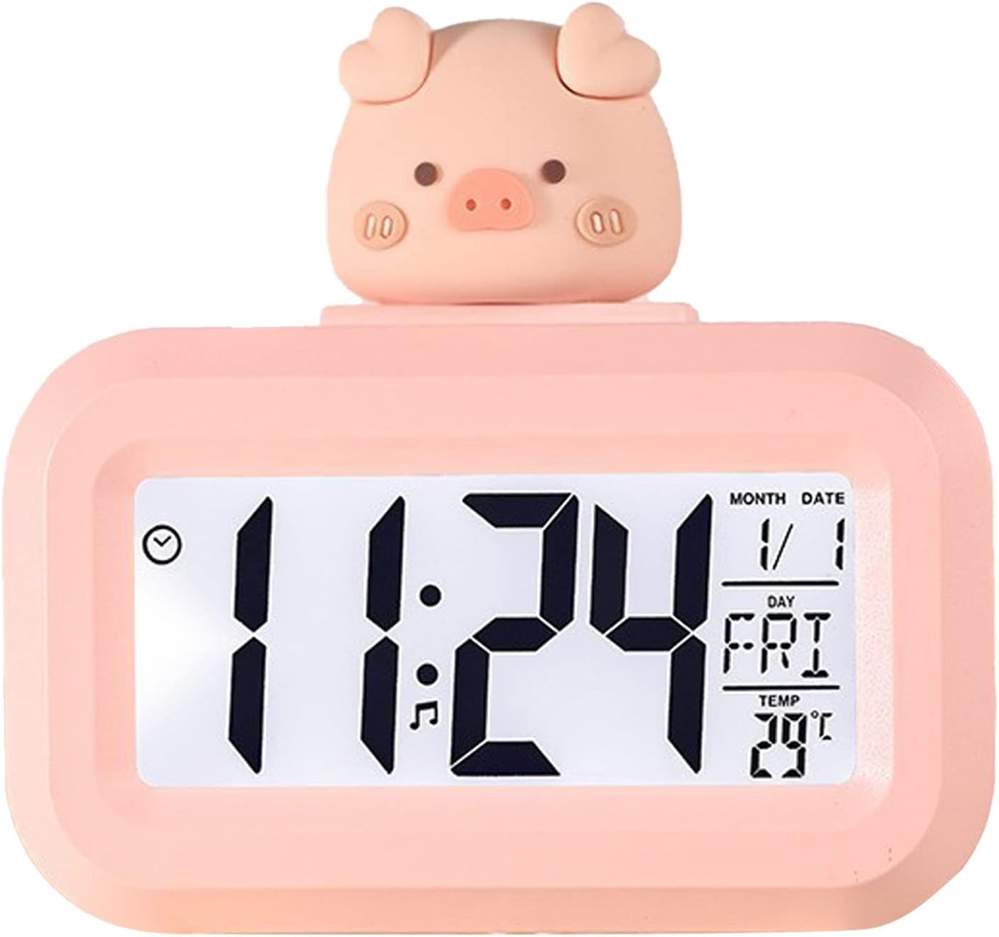 RELOJ DESPERTADOR CERDITO - ROSADO