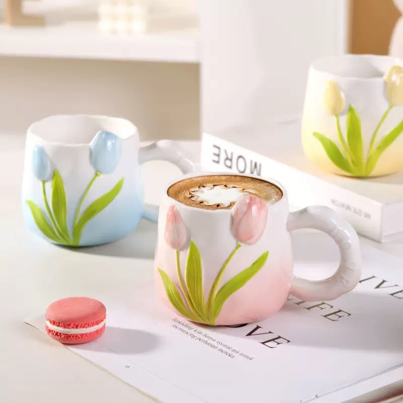Taza de Cerámica Tulipán 450 ml