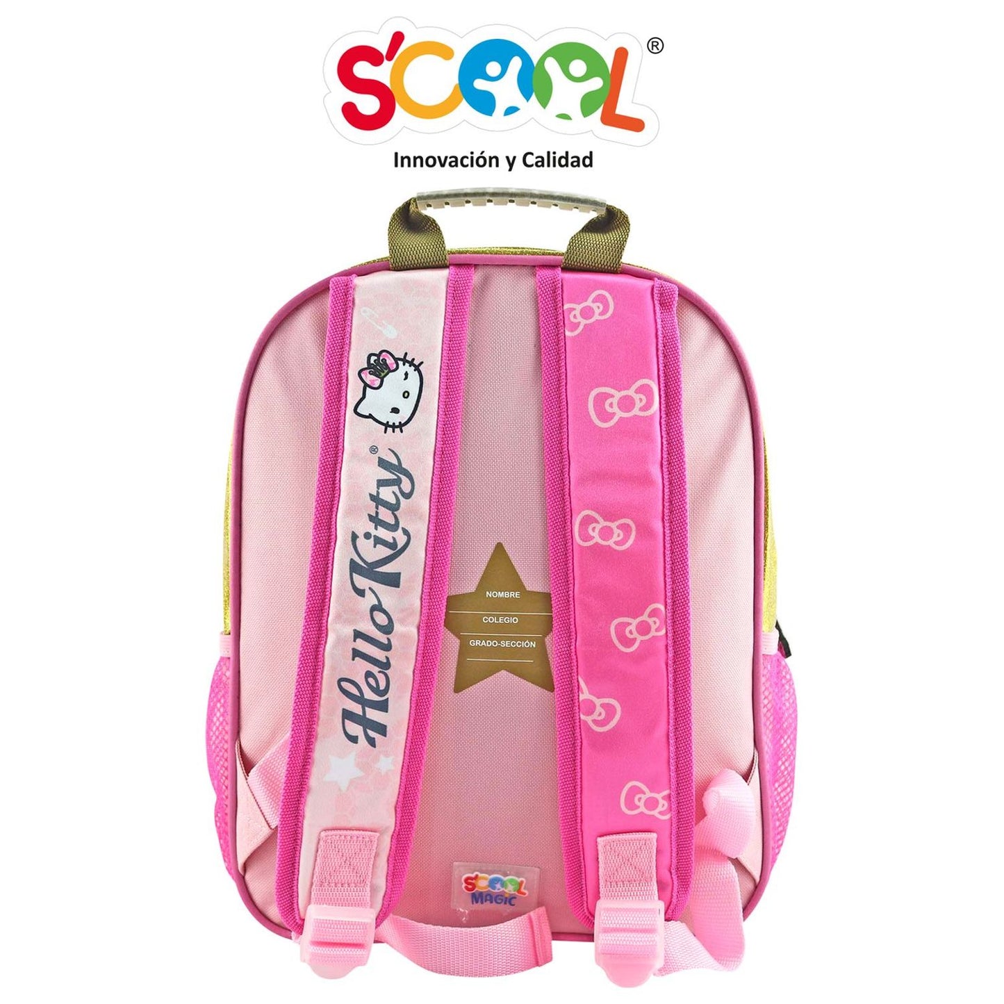 HELLO KITTY A4 SIZE SCHOOL BACKPACK WITH LIGHTS AND SOUND - PINK