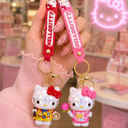 Pack de 4 Llaveros Hello Kitty Tornasolados 5.5 cm