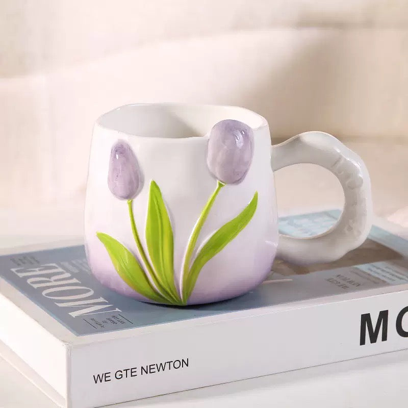 Taza de Cerámica Tulipán 450 ml