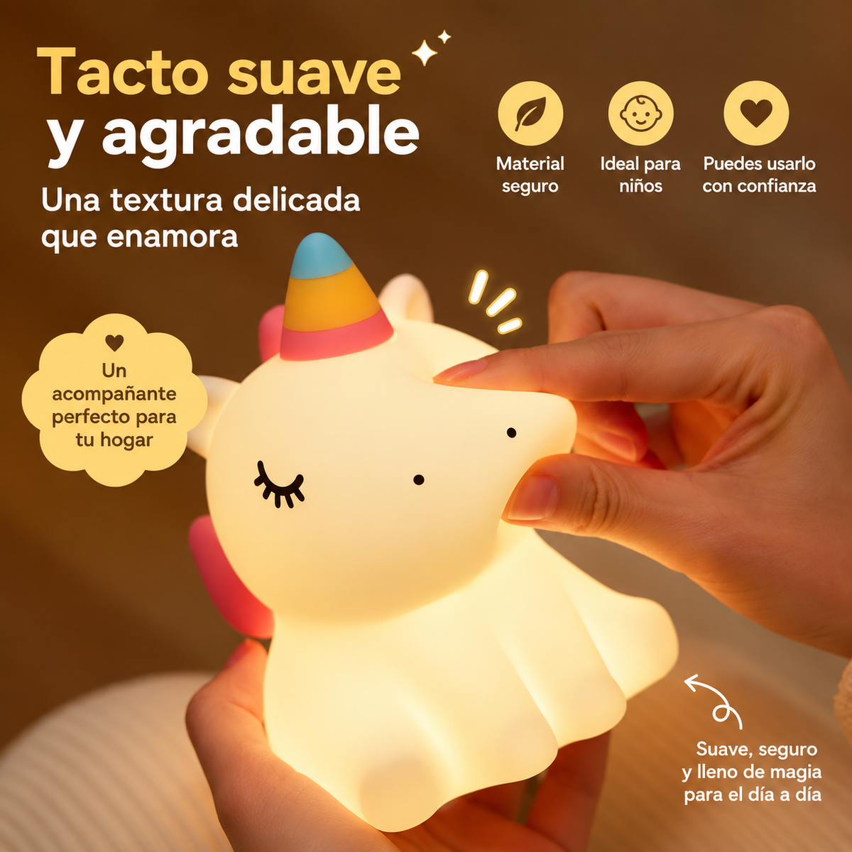 Lámpara de Silicona Unicornio