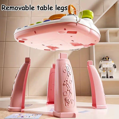 Mesa didáctica infantil interactivo volante automóvil con luz y sonido