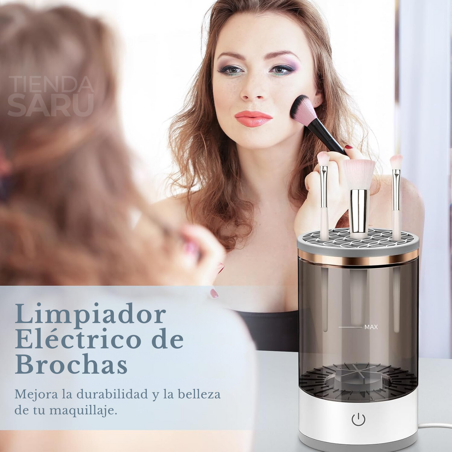 Limpiador Eléctrico de Brochas de Maquillaje Portátil 