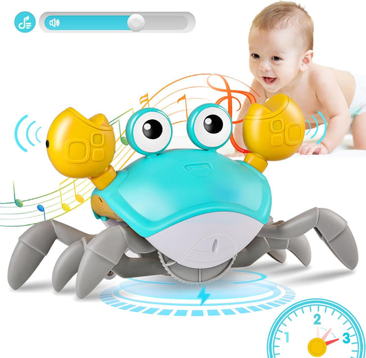 Walking Crab with Lights and Sound – Sensory Toy for Babies